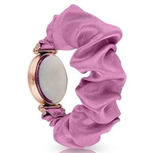 (Pink) Girl's Scrunchie Ribbon Wrist Watch