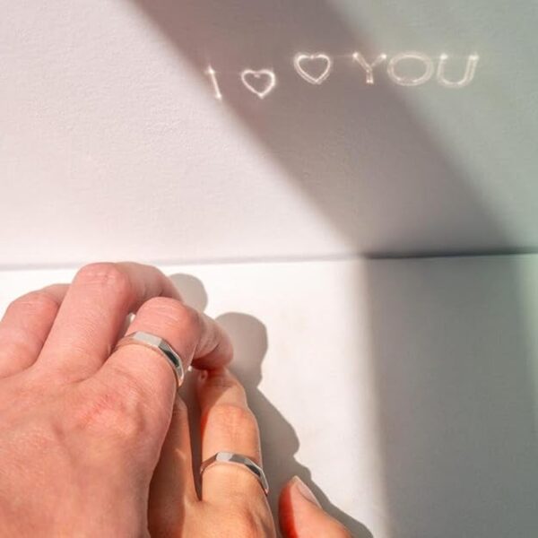 I Love You Reflection Ring | Light Sculpted Ring for Anniversary | Ring With Message