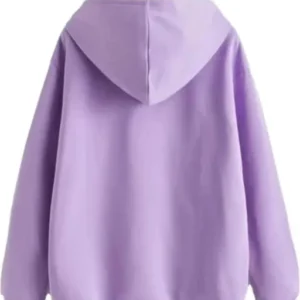 Latest Teddy Printed Stylish Hoodies Winter Casual Wear for Women & Girls (Lavender)