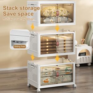 Collapsible Storage Bins, 3 Tier Stackable Storage Bins