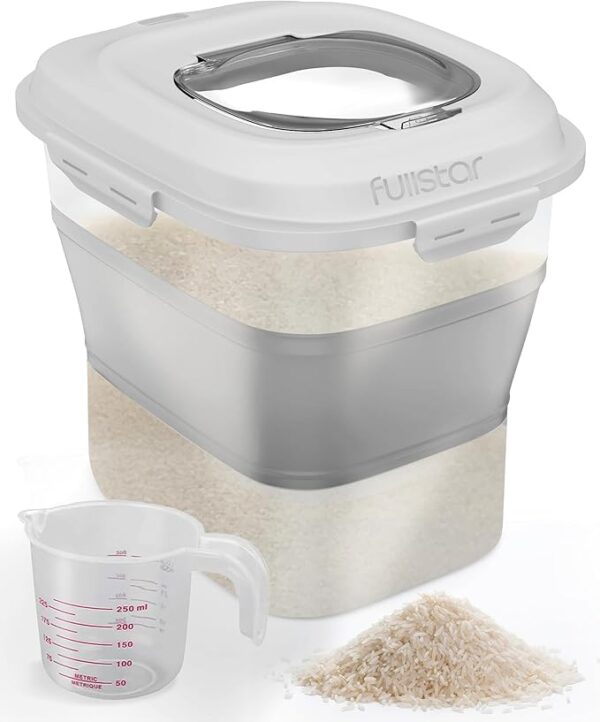 fullstar Rice Container 50 Lbs Storage - 50Lb Rice Storage Container 50 Lbs Flour Storage