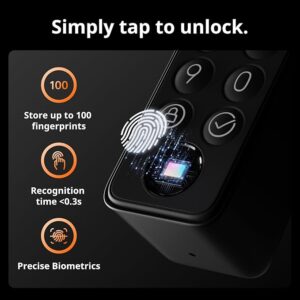 WiFi Smart Lock Pro with Fingerprint Keypad Touch, Fingerprint Keyless Entry Door Lock