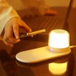 Wireless Charger Night Light Lamp, with App Control Bluetooth Speaker