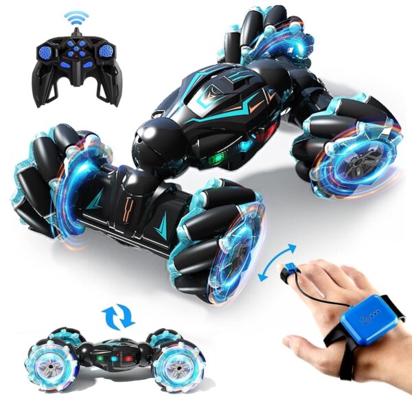 Remote Control Double Flip Stunt Car, 360 Degree Rotating Dual Control RC Car