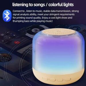 Wireless Charger Night Light Lamp, with App Control Bluetooth Speaker