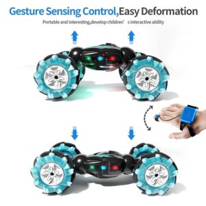 Remote Control Double Flip Stunt Car, 360 Degree Rotating Dual Control RC Car