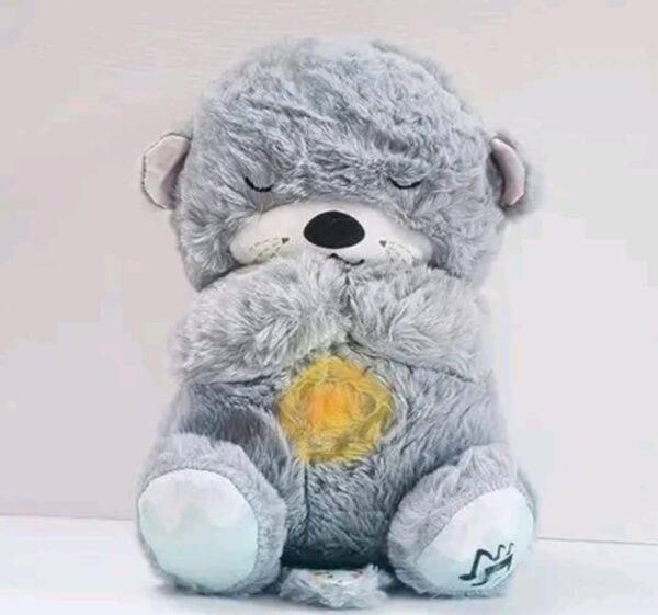 Breathing Teddy, Kimee Soothe 'n Snuggle Otter, Portable Plush Baby Toy with Music, Sounds, Lights and Breathing Motion